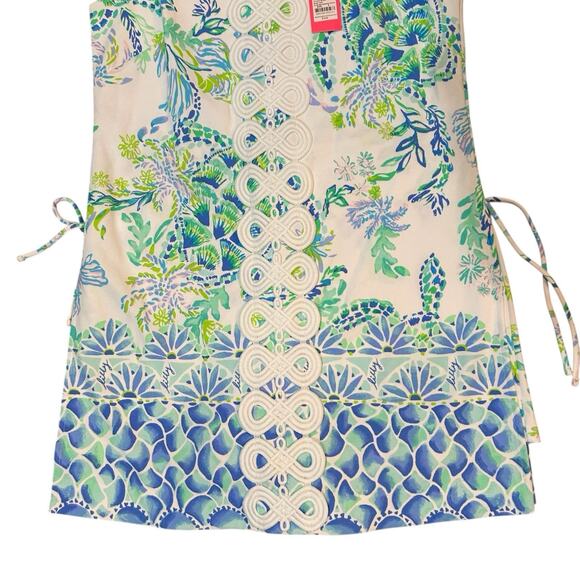 Lilly Pulitzer NWT Women's Size 8 Sammi Romper Dress in Resort White Preppy Blue - Picture 6 of 11